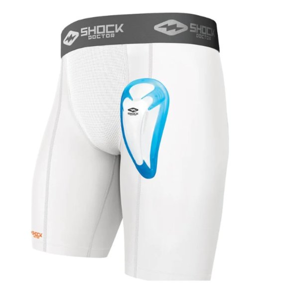 SHOCK DOCTOR BOY"S CORE DOUBLE COMPRESSION SHORT WITH BIO-FLEX CUP XL - Picture 1 of 7
